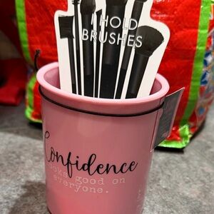 Pink Makeup Brush Holder